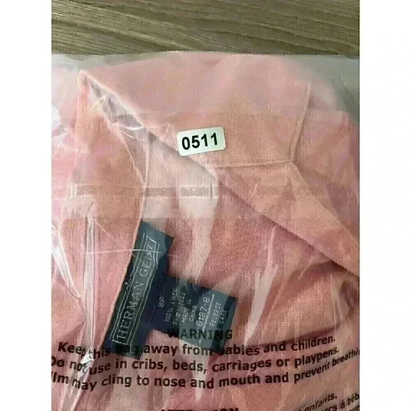 Herman Geist 100% Linen Maxi Dress 8P Collar Sleeveless Lagenlook Minimalist - Picture 9 of 9